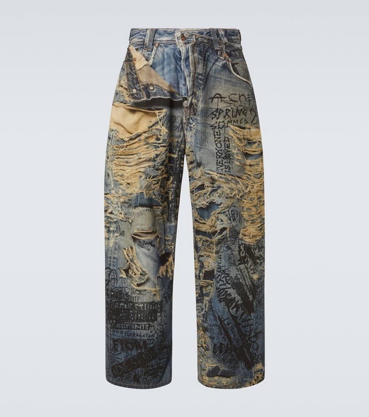 2023 trompe l'œil wide-leg jeans