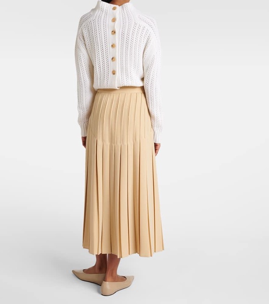 Luisa pleated midi skirt