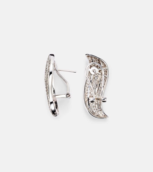 Celeste Small 18kt white gold earrings with diamonds