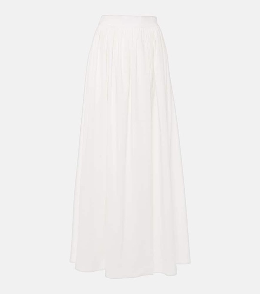 Cotton poplin maxi skirt