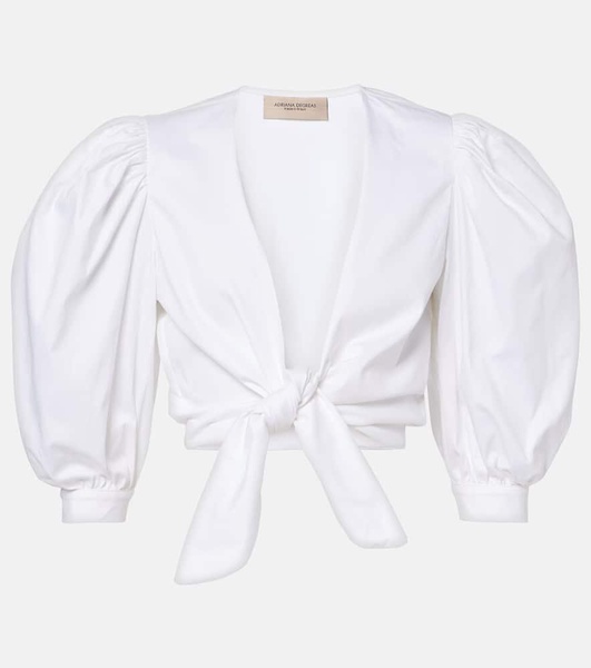 Cotton-blend crop top