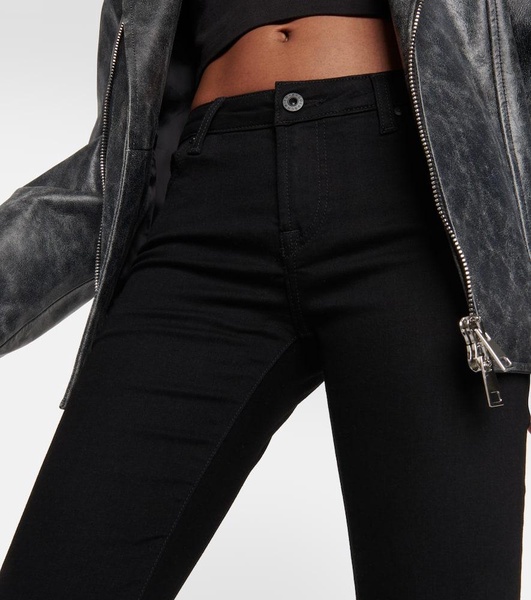Low-rise flared jeans