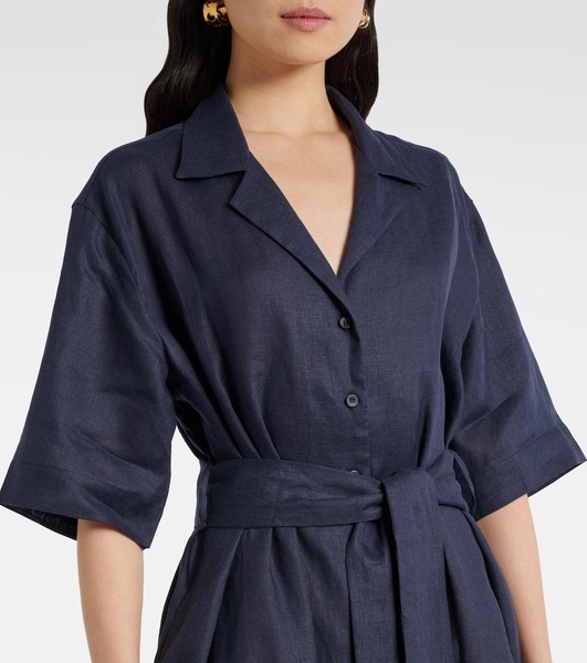 Larnaca linen midi dress