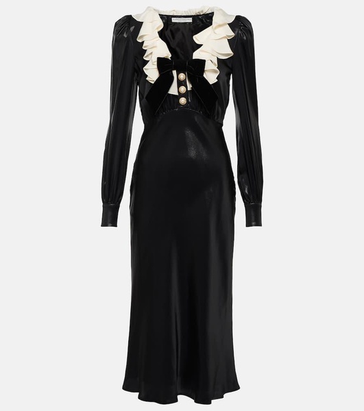 Velvet midi dress