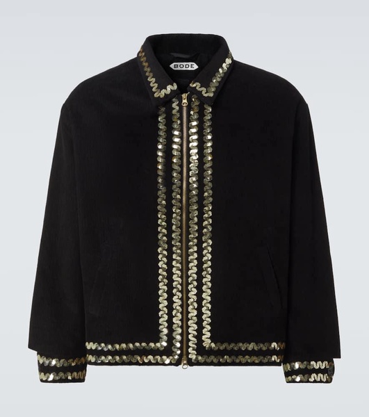 Sequined cotton corduroy jacket