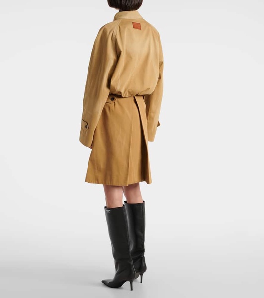 Cotton twill wrap skirt