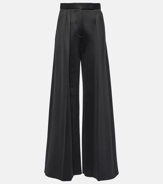 Zinnia pleated jersey wide-leg pants