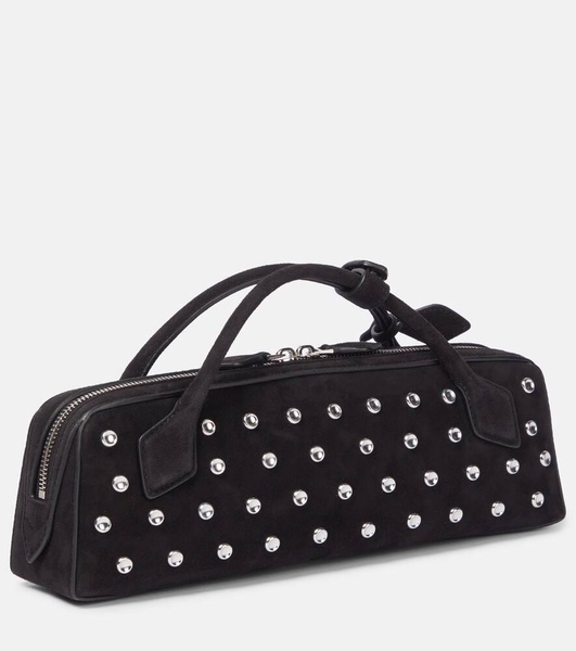 Le Teckel studded suede tote bag