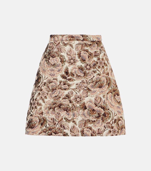 Après L'Hiver Matelassé floral miniskirt