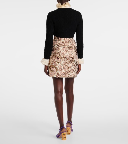 Après L'Hiver Matelassé floral miniskirt