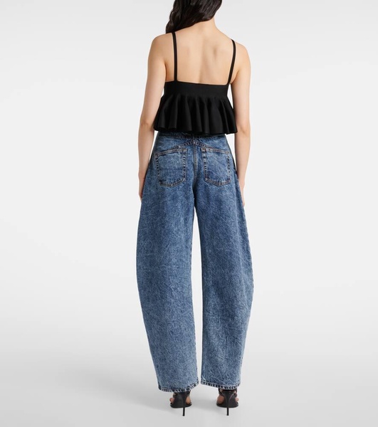 High-rise barrel-leg jeans