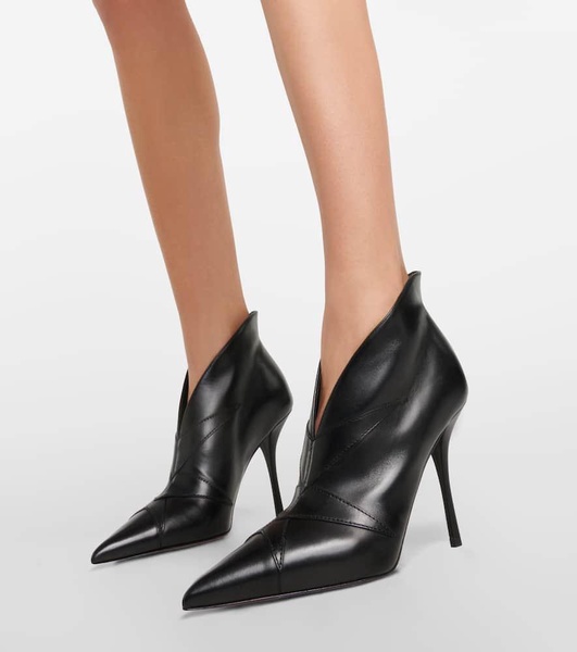 Leather ankle boots