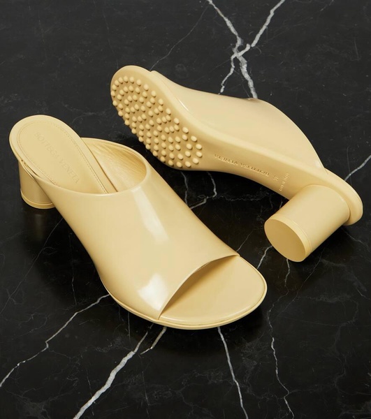 Patent leather mules