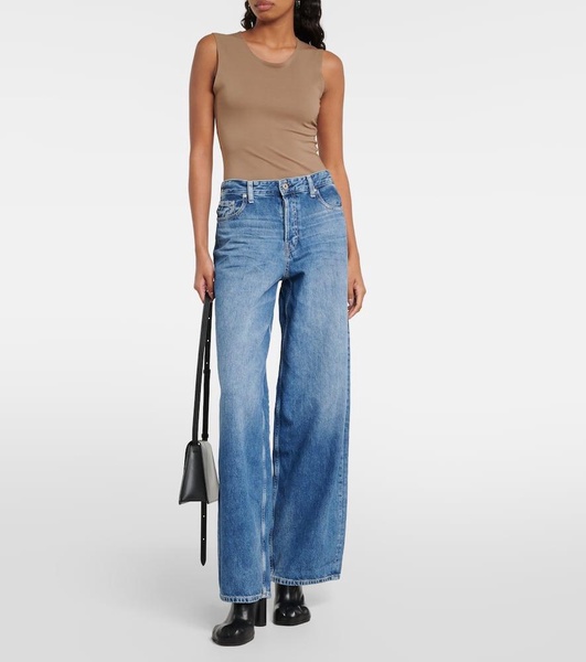 Mari high-rise wide-leg jeans