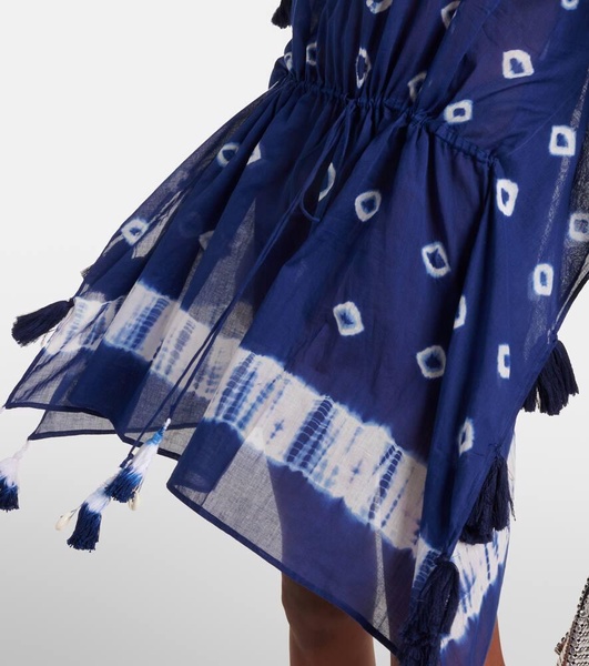 Tie-dye cotton kaftan
