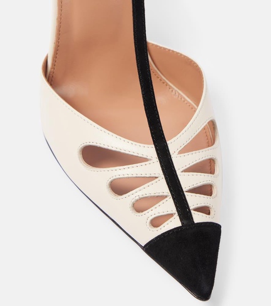Camille 105 leather and suede pumps