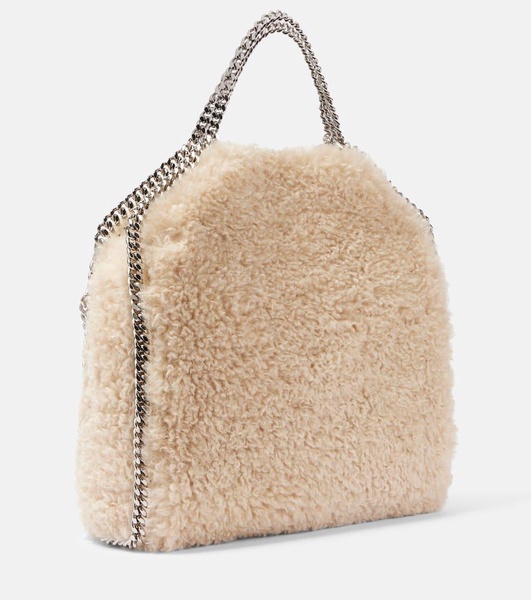 Falabella Large faux shearling tote bag