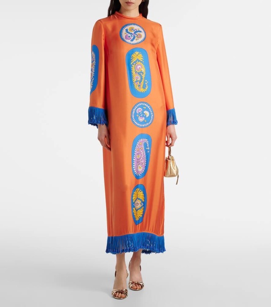 Luis silk midi dress