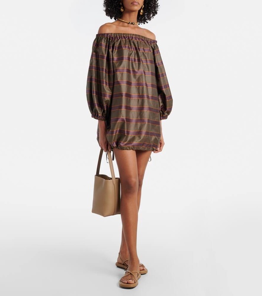 Alcamo cotton-blend canvas minidress