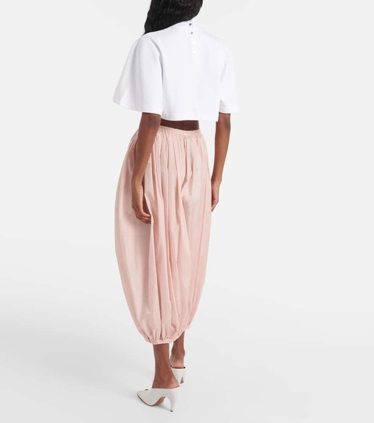 Low-rise wide-leg pants