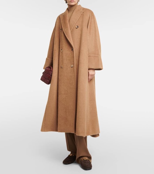 Caronte oversized camel wool coat 