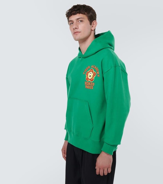 Printed cotton hoodie