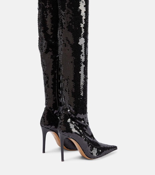 Elixir sequined over-the-knee boots