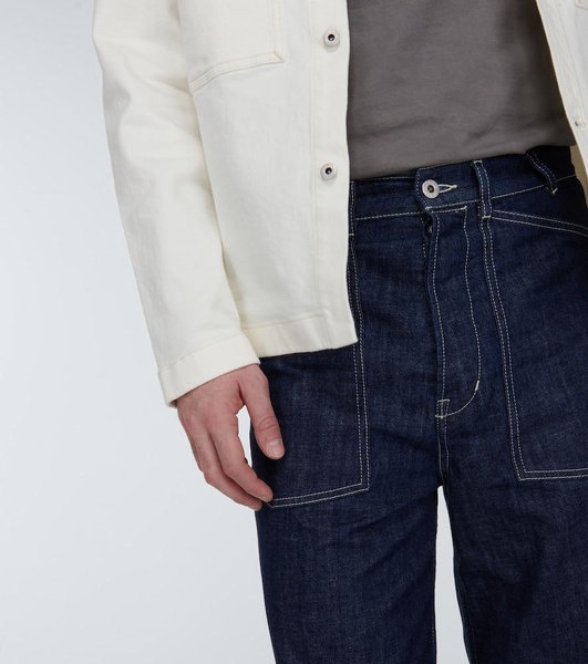 Sailor embroidered wide-leg jeans