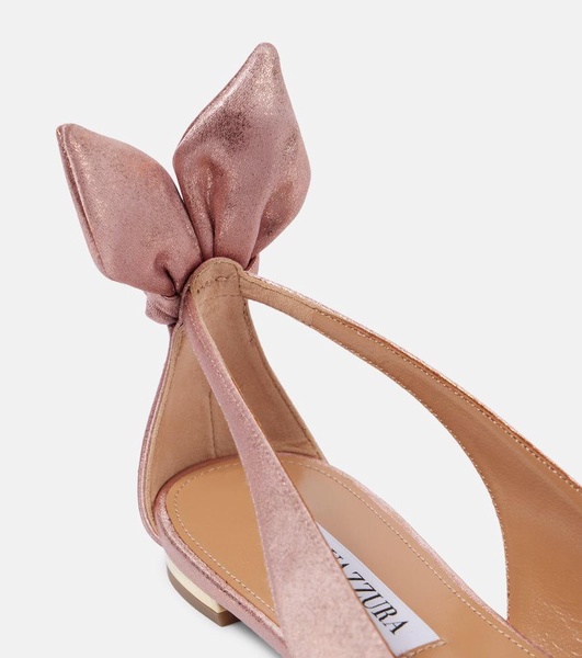 Bow Tie metallic ballet flats