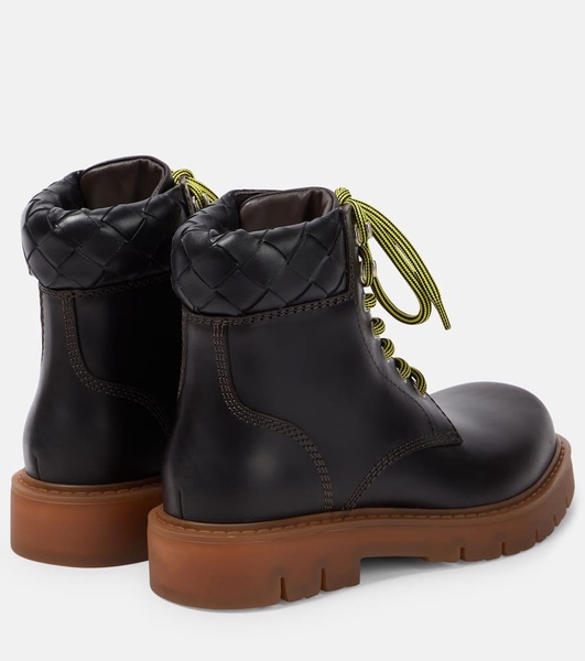 Haddock leather combat boots