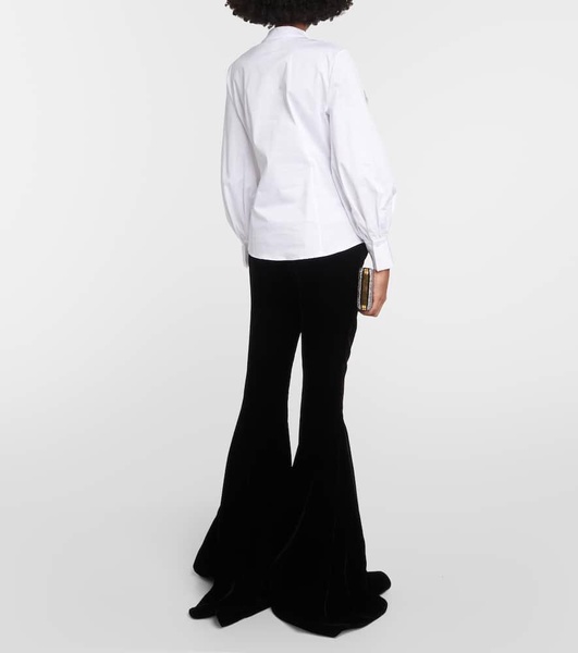 Ruffled cotton shirt