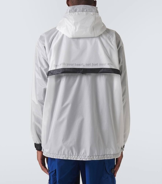 Paneled PU raincoat
