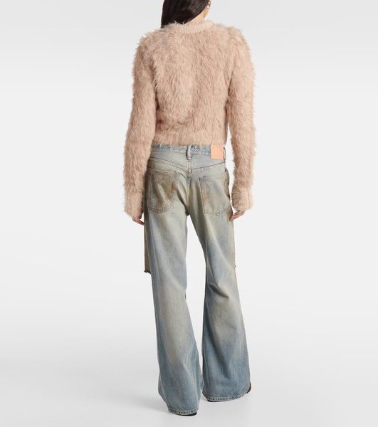 Faux fur cardigan
