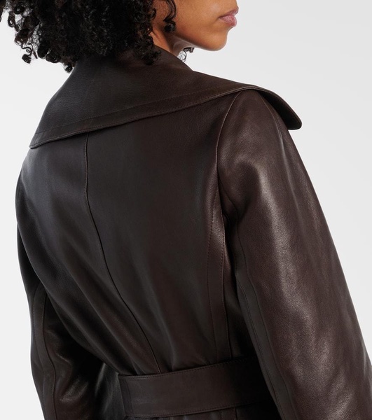 Leather coat