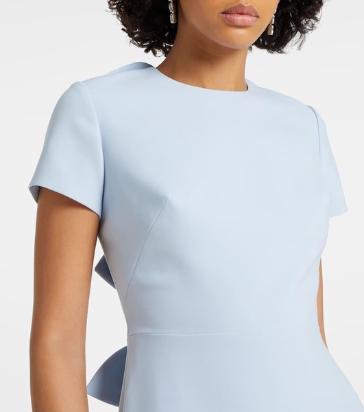Bow-detail crêpe gown