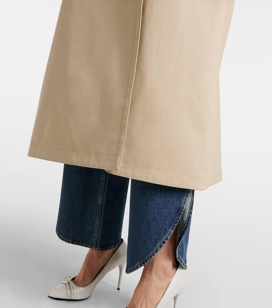 Cotton gabardine trench coat