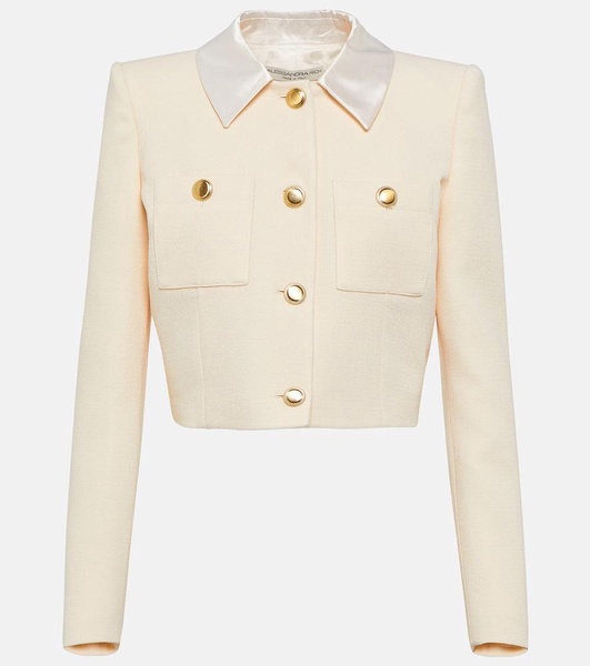 Wool tweed cropped jacket