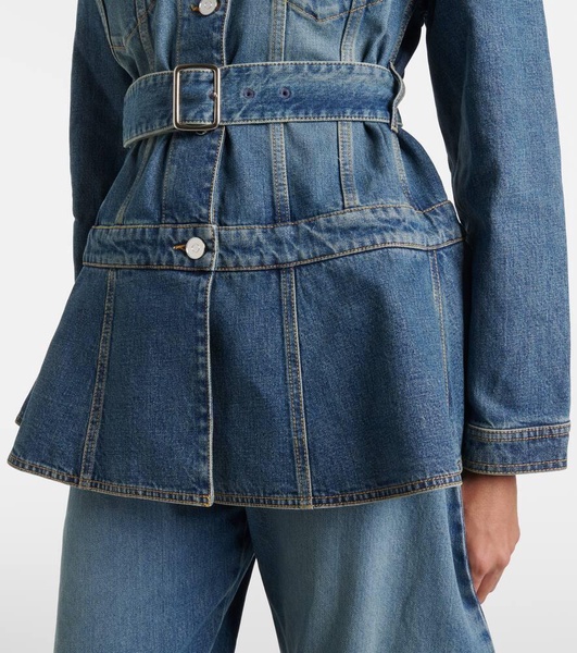 Peplum denim jacket