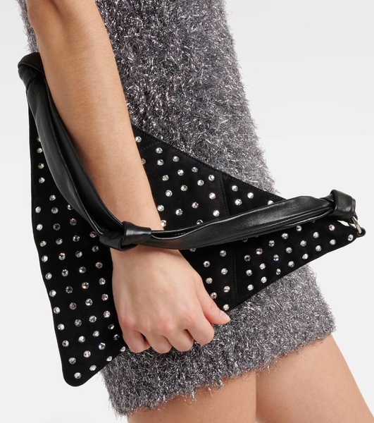 Cameron embellished suede shoulder bag