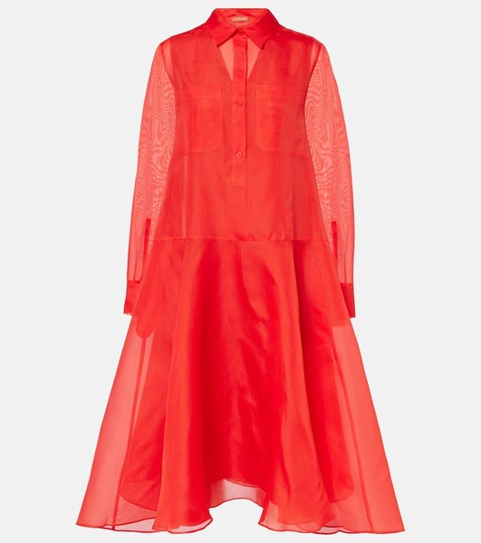 Sissy silk shirt dress