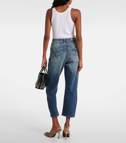 High-rise barrel-leg jeans