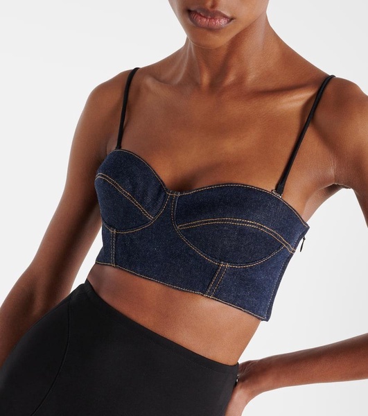 Denim bra top