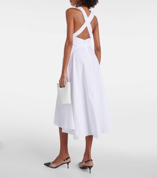 Cotton poplin midi dress
