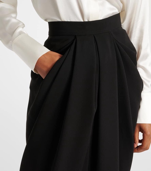 Ridente pleated cady maxi skirt 