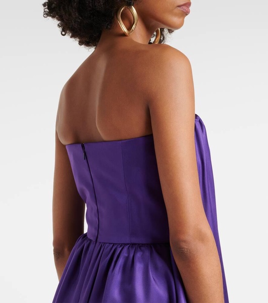 Edda pleated silk maxi dress
