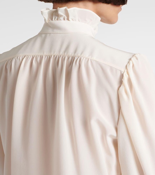 Meredith ruffled silk blouse