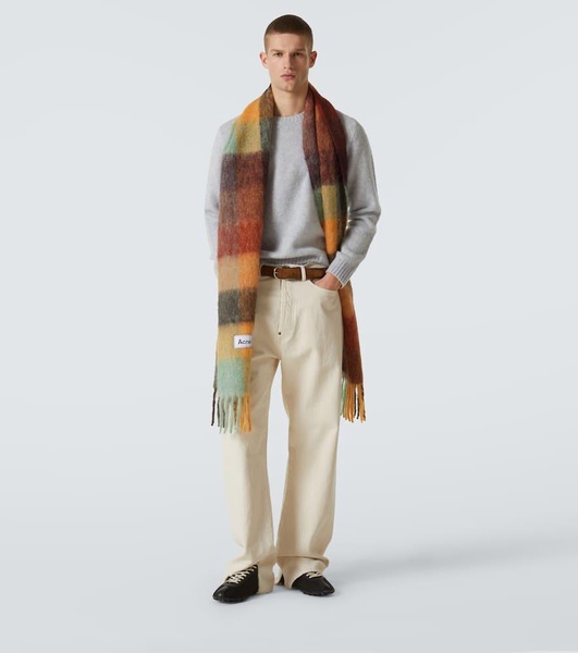 Vally alpaca-blend checked scarf