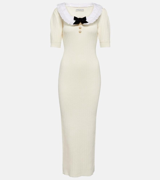 Knitted cotton midi dress