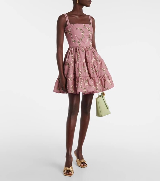 Lima Wisteria floral cotton minidress