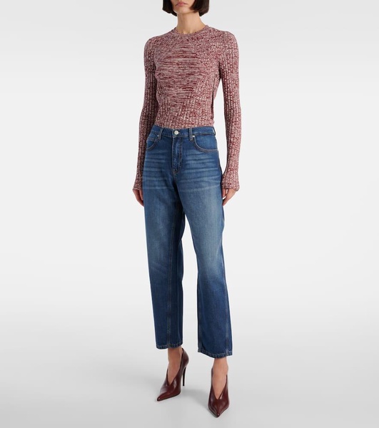 Le Mans high-rise cropped wide-leg jeans